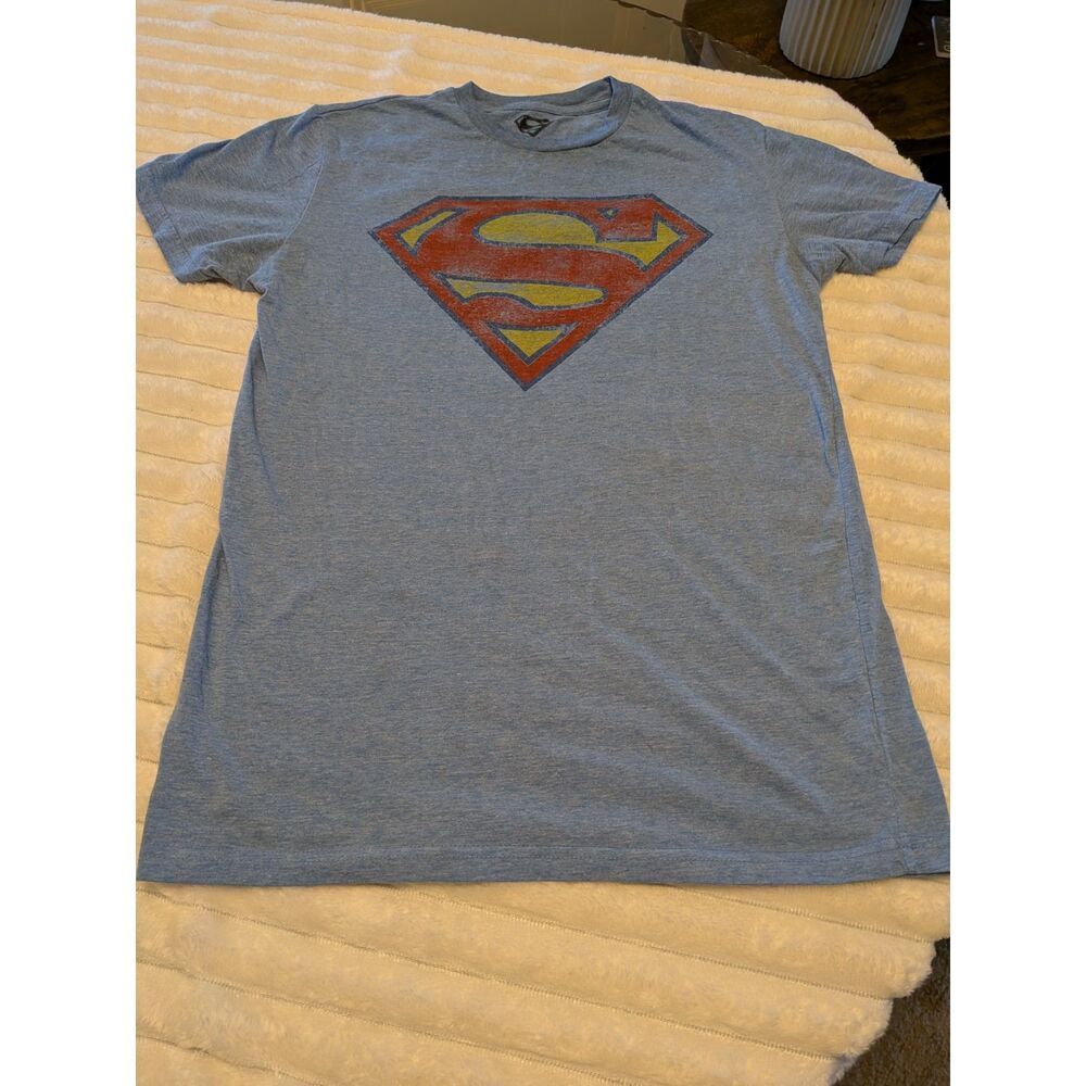 Superman Costume T-Shirt Men's Medium Blue. Clark Kent DIY Halloween. Fast shipp